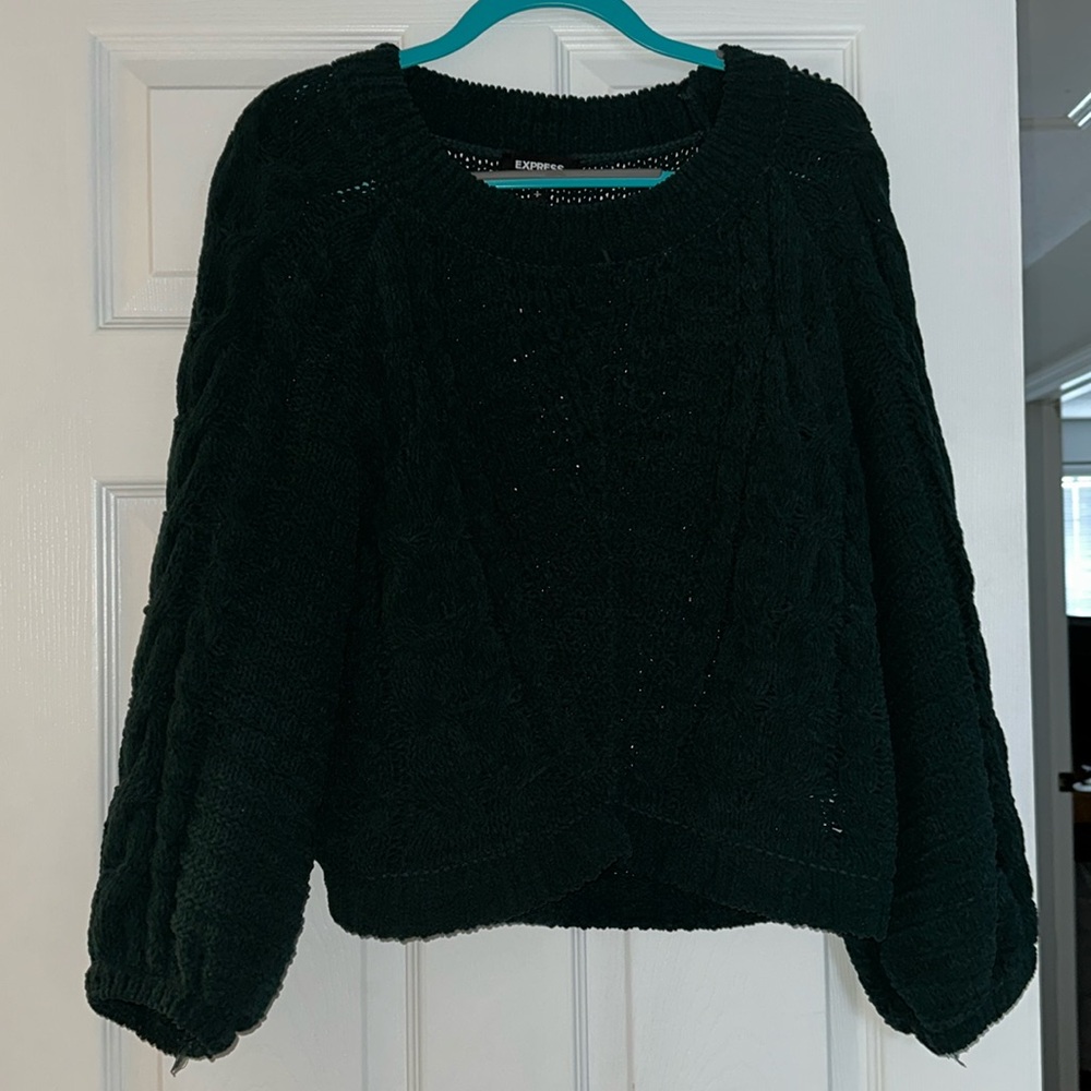 Green Chunky Knit Sweater